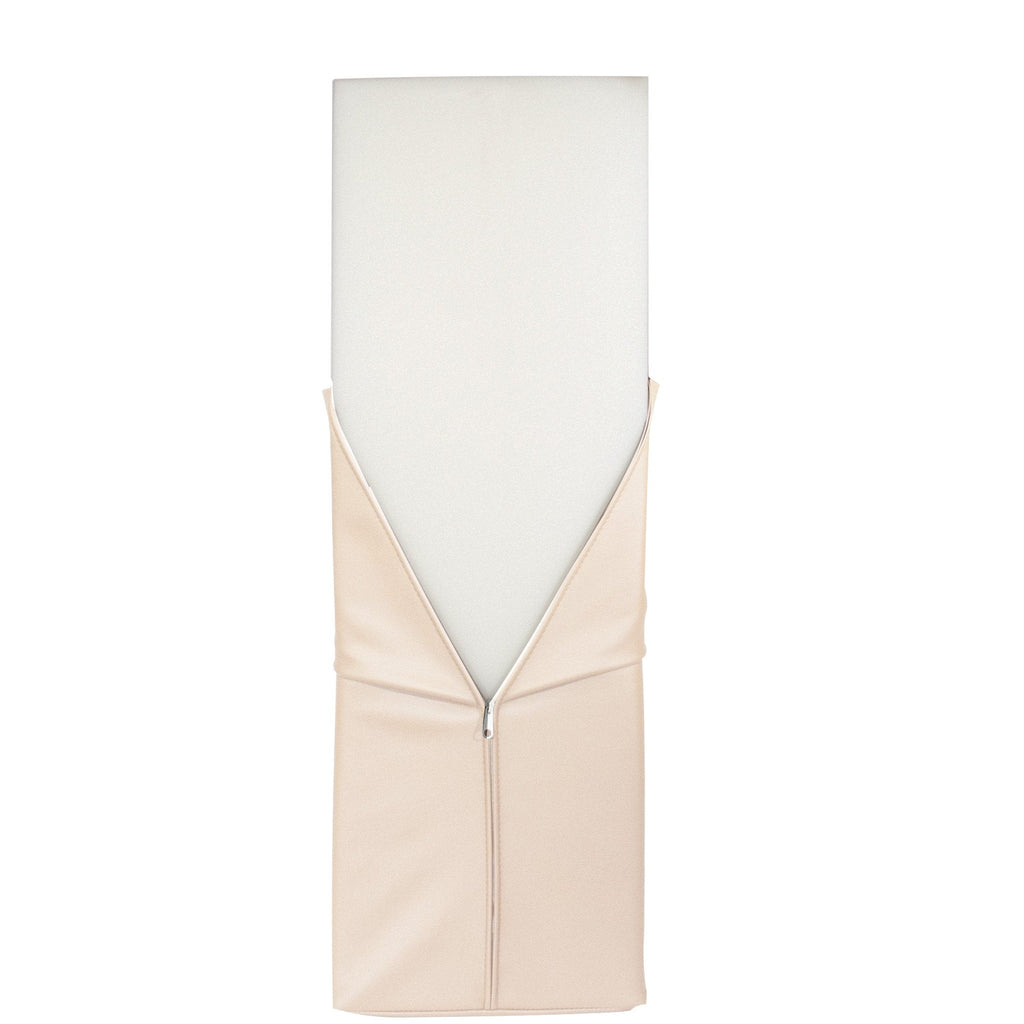 Master Massage knierol, halfronde rol, nekrol, ritssluiting, klein positioneringshulpmiddel, positioneringsrol, rolkussen voor massage / therapie en massagetafel, beige