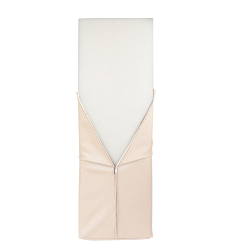 Master Massage knierol, halfronde rol, nekrol, ritssluiting, klein positioneringshulpmiddel, positioneringsrol, rolkussen voor massage / therapie en massagetafel, beige