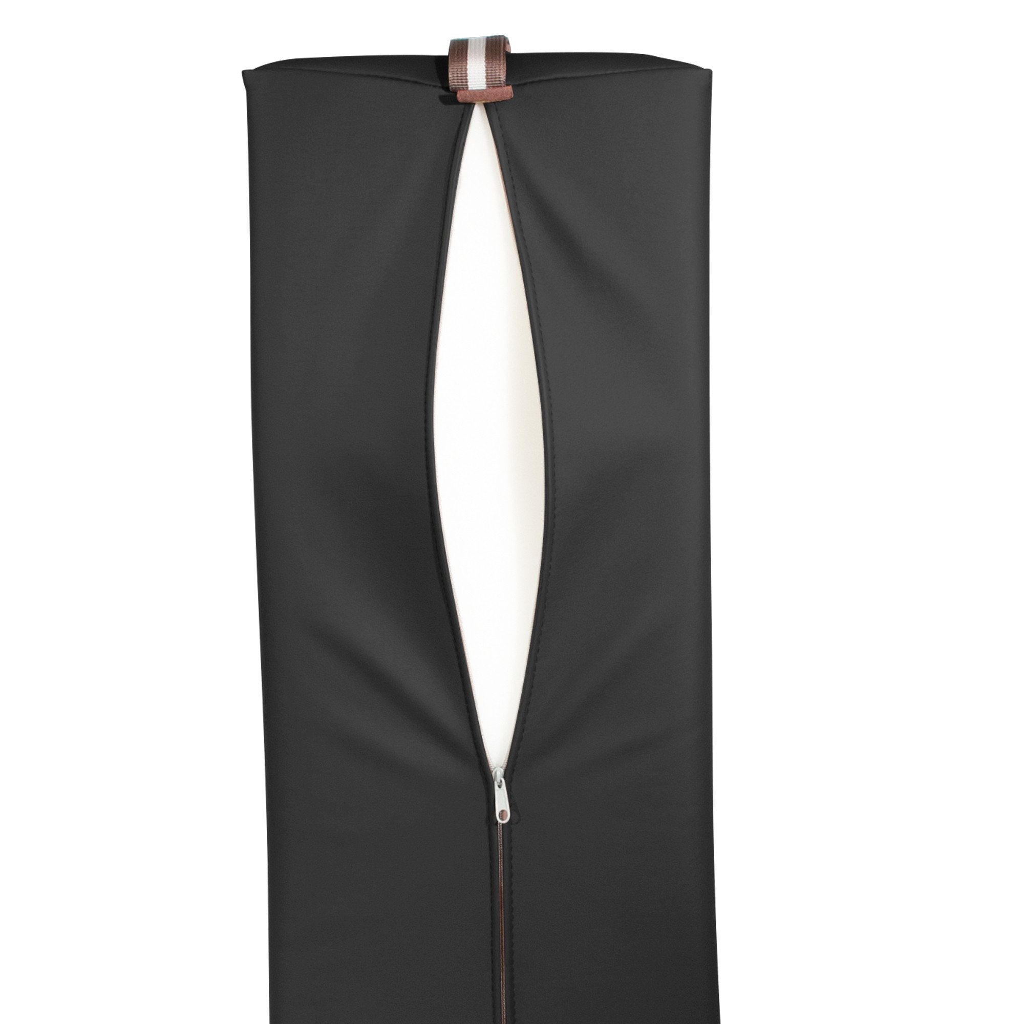Master Massage knierol, halve rol, nekrol, ritssluiting, kleine positioneringshulp, positioneringsrol, rolkussen voor massage / therapie en massagetafel, zwart