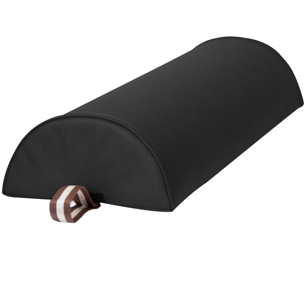 Master Massage knierol, halve rol en nekrol, 15 cm, kleine ondersteuningsrol, rolkussen voor massage/therapie en massagetafel, zwart