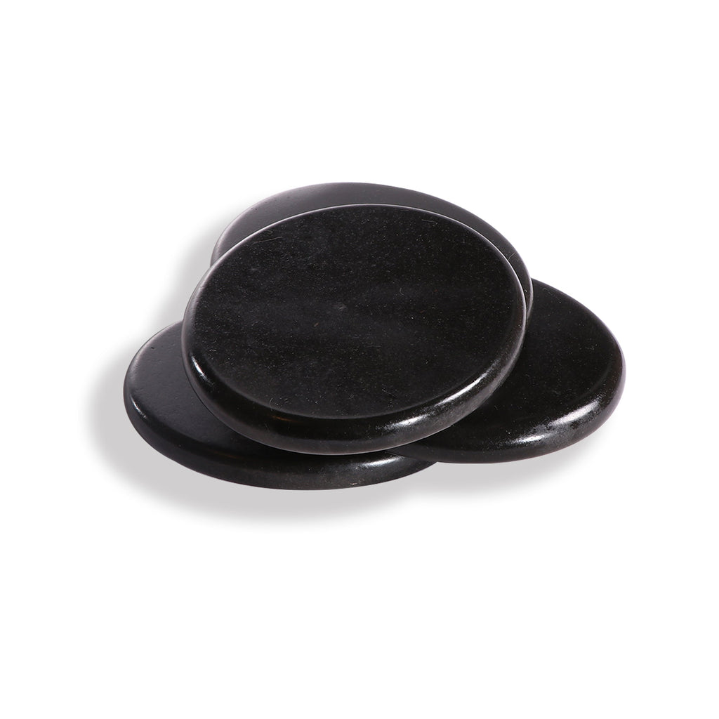 Master Massage Grote Ronde Gecomprimeerde Basaltsteen Massagesteen Hot Stone 8 stuks