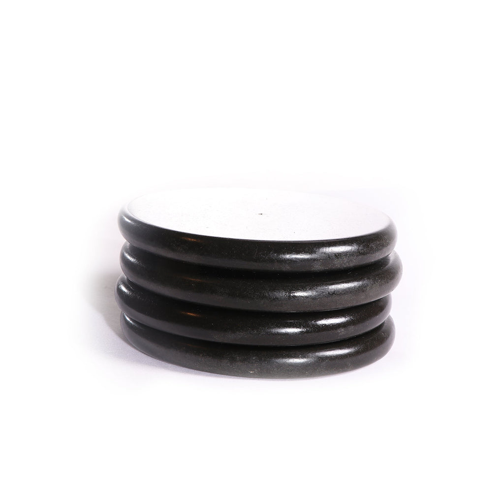 Master Massage Grote Ronde Gecomprimeerde Basaltsteen Massagesteen Hot Stone 8 stuks