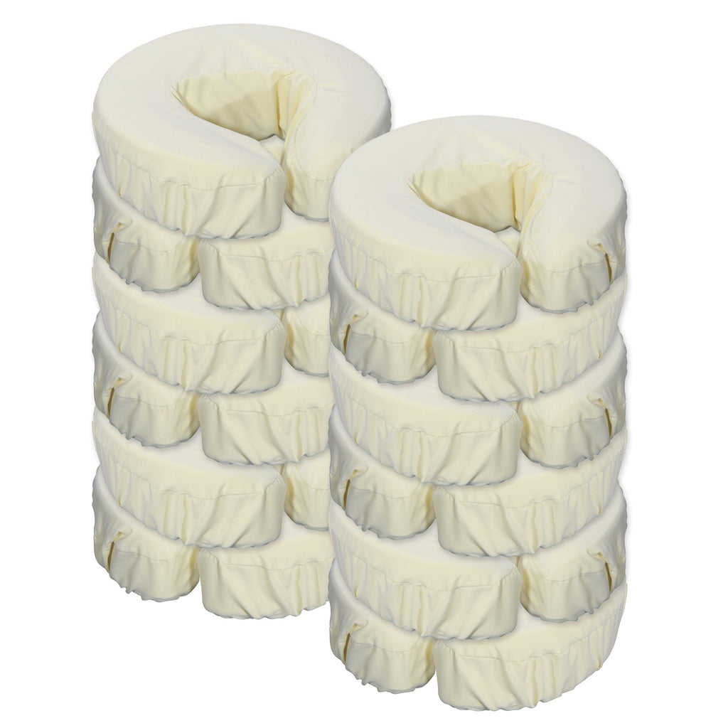 Master Massage microvezel hoofdsteunkussenhoes, 12 stuks, machinewasbaar, ivoor