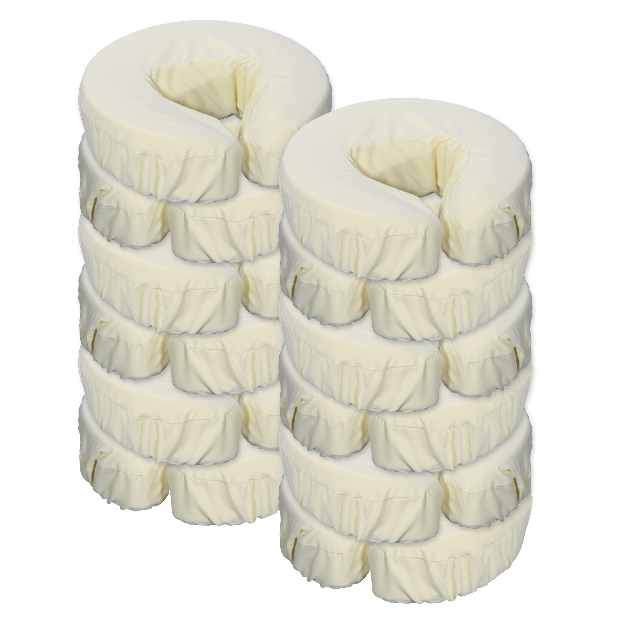 Master Massage microvezel hoofdsteunkussenhoes, 12 stuks, machinewasbaar, ivoor