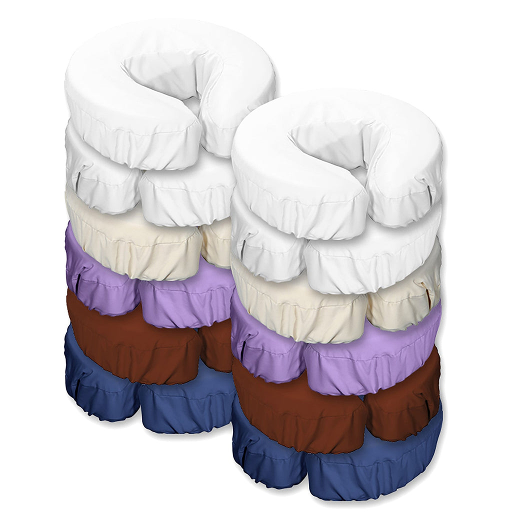 Master Massage microvezel kussenhoezen voor hoofdsteun, 12 stuks, machinewasbaar, meerkleurig