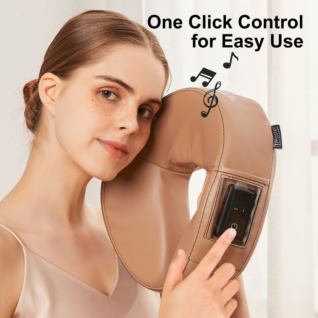 Master Massage Ultra Plush MusicMaster gezichtskussen neushoorn-hoofdkussen met traagschuim en hifi-luidspreker Bluetooth AUX voor massagetafel massagebank zwart