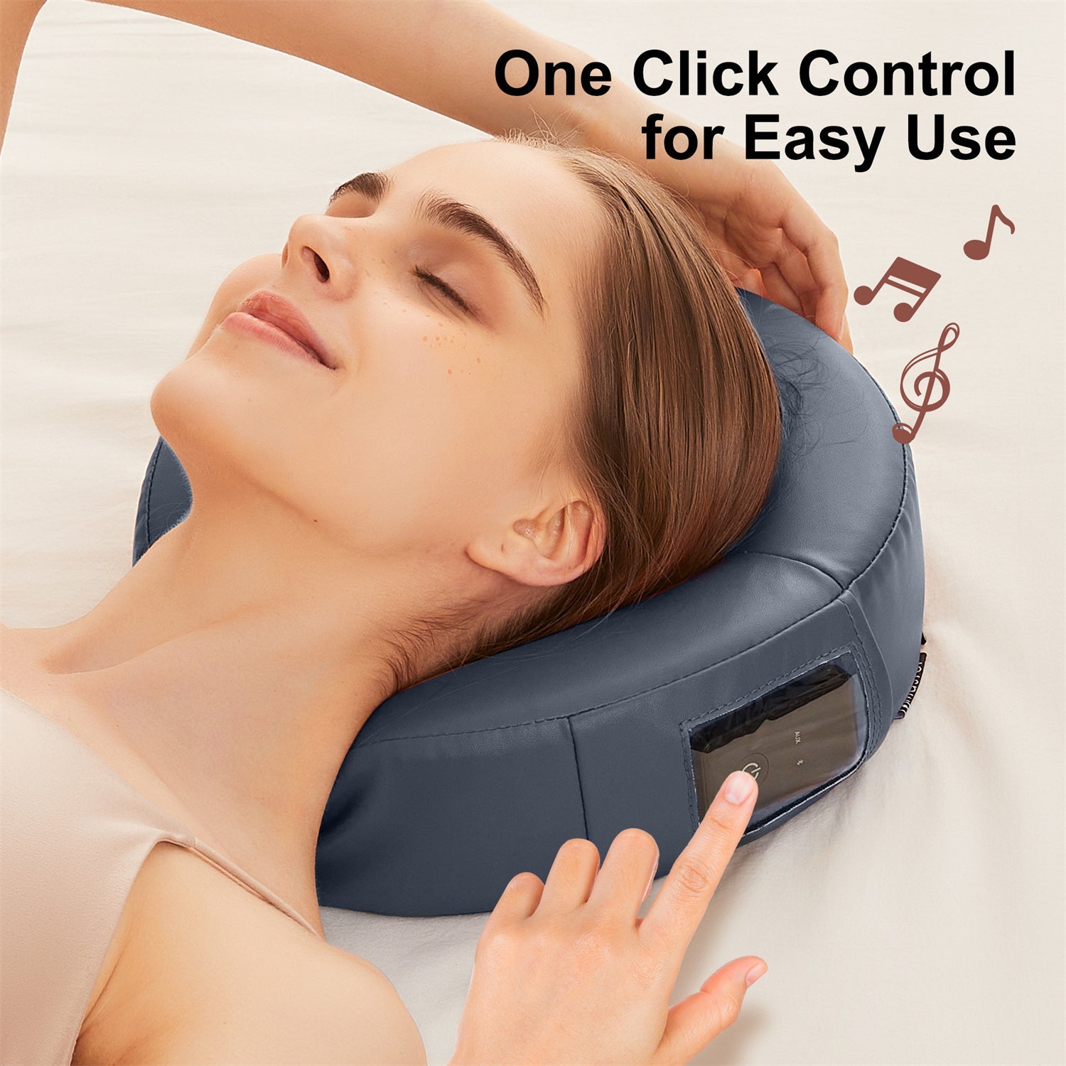 Master Massage MusicMaster gezichtskussen met neusopening, hoofdkussen met traagschuim en Hi-Fi-luidspreker, Bluetooth AUX voor massagetafel massagebank zwart