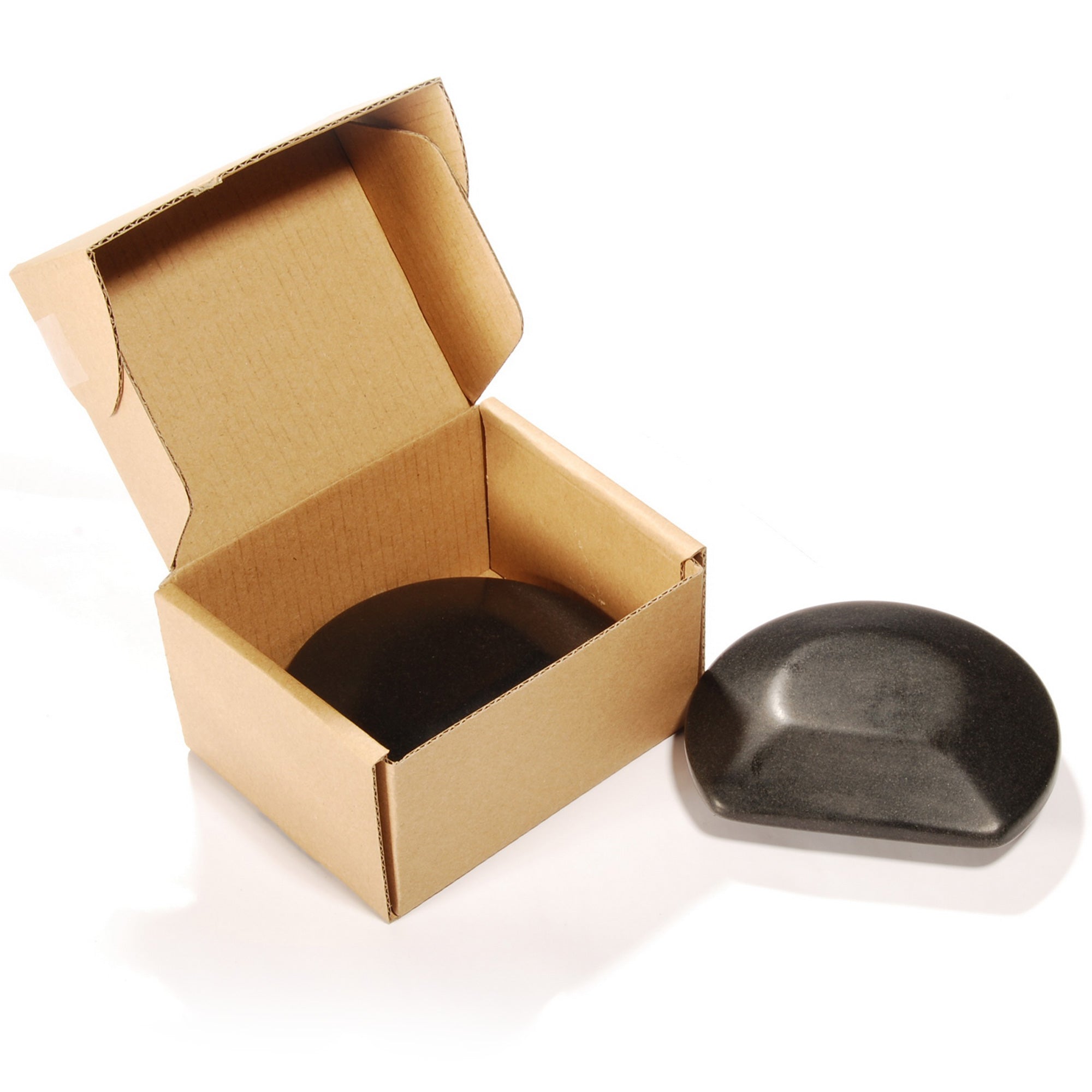 Master Massage basaltstenen 3/4 rond voor hotstone Gua Sha-stenen, verpakking met 2 stuks