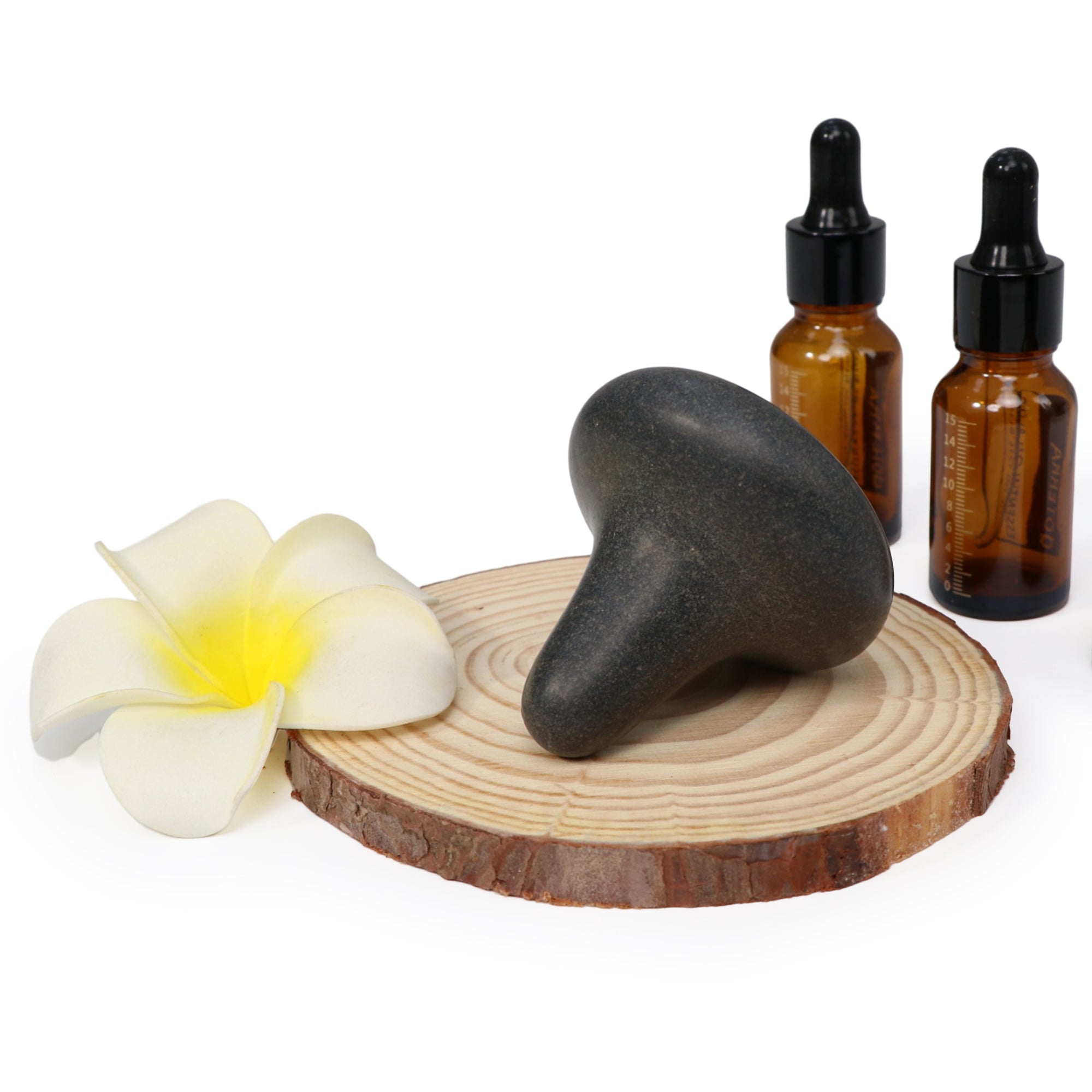Master Massage paddenstoelvormige basaltsteen voor hotstonemassage triggerpoint-tool 1 st.