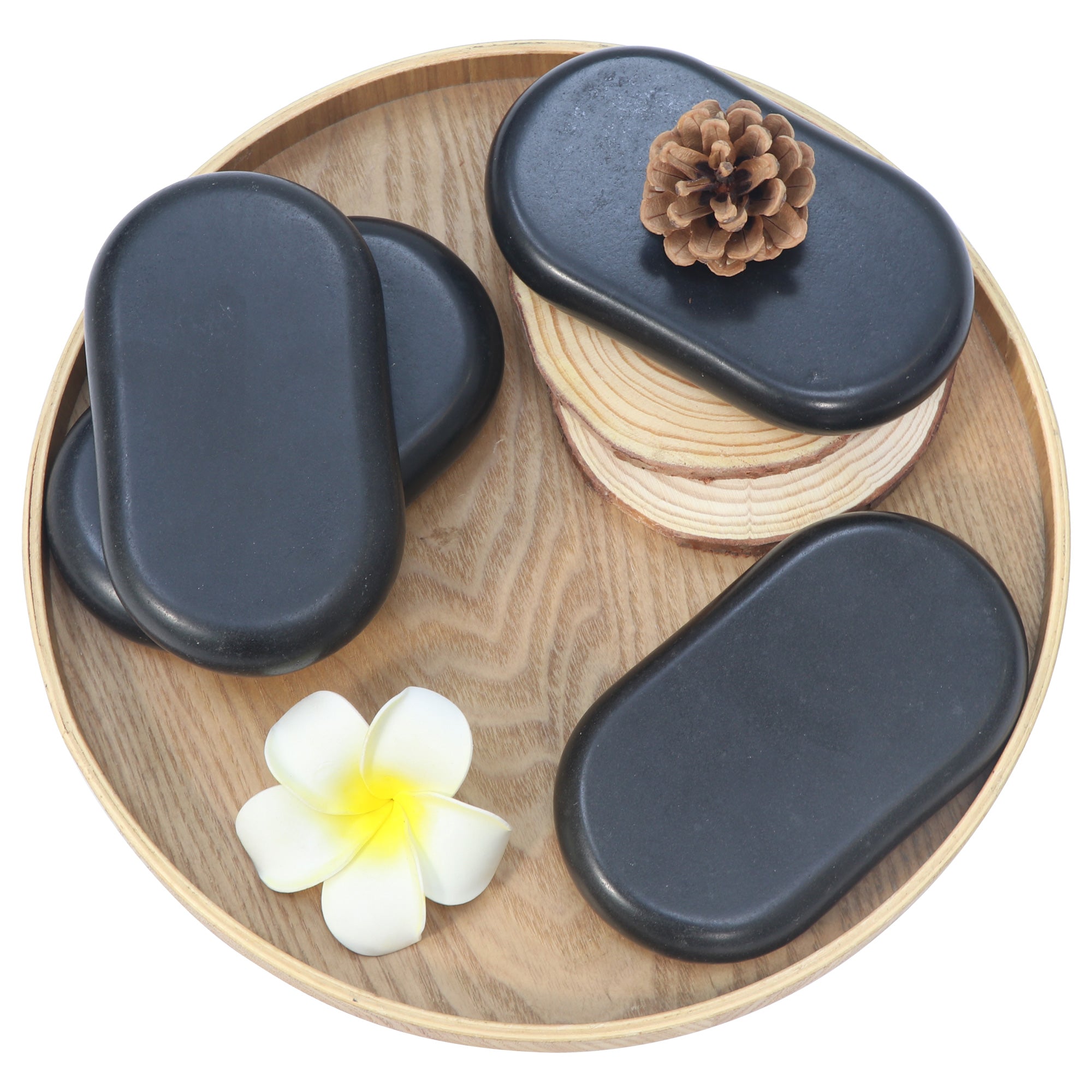 Master Massage Grote ovale basalt hotstone-massagestenen (XXX)