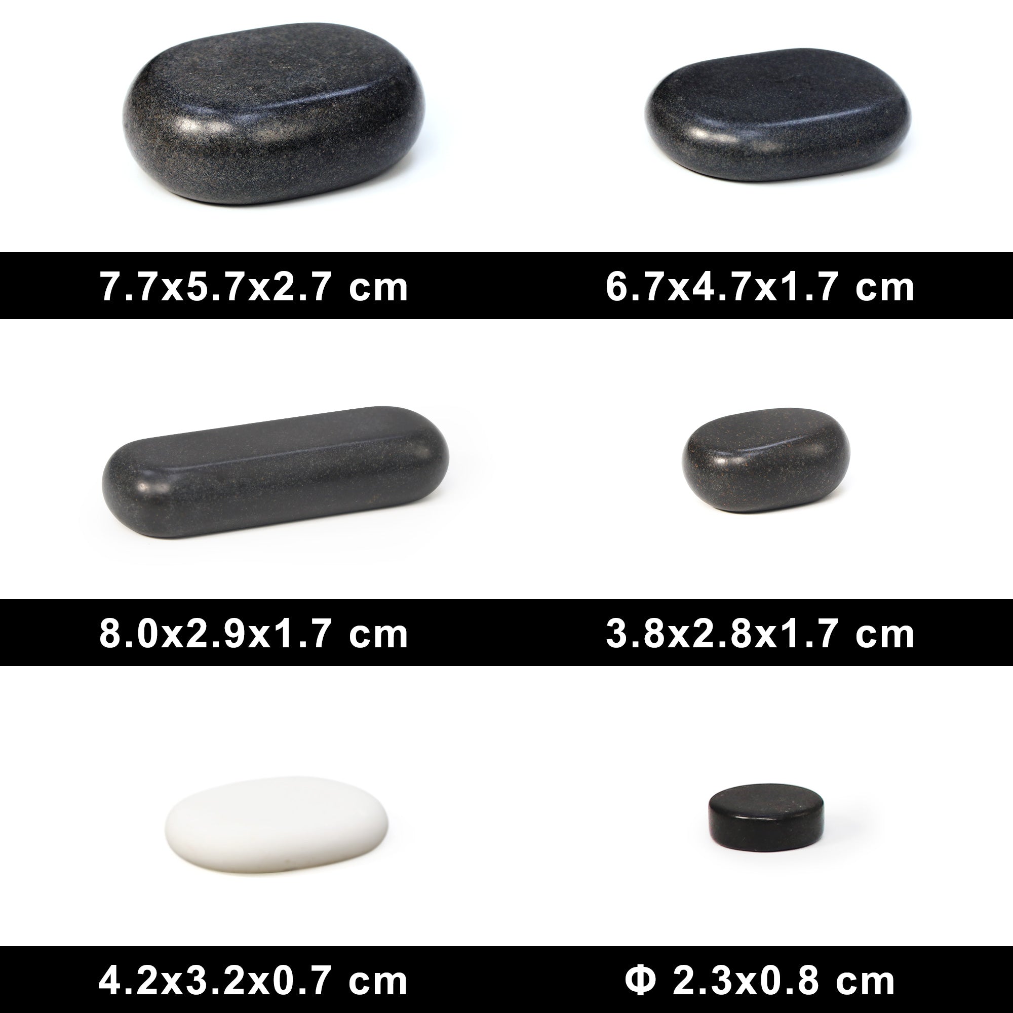 Master Massage 40-delige hotstone-set massagestenen van basaltsteen met elegante bamboekist