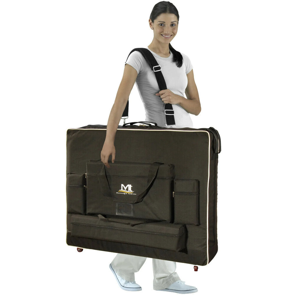 Master MT Massage transporttas met schouderriem & wielen voor 71cm massagebanken, nylon, voor nog gemakkelijker transport - zwart
