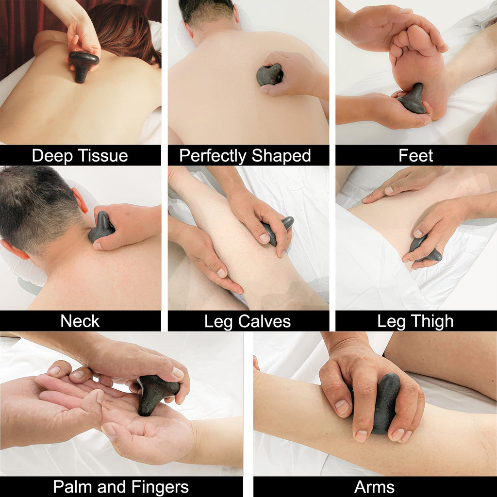 Master Massage paddenstoelvormige basaltsteen voor hotstonemassage triggerpoint-tool 1 st.