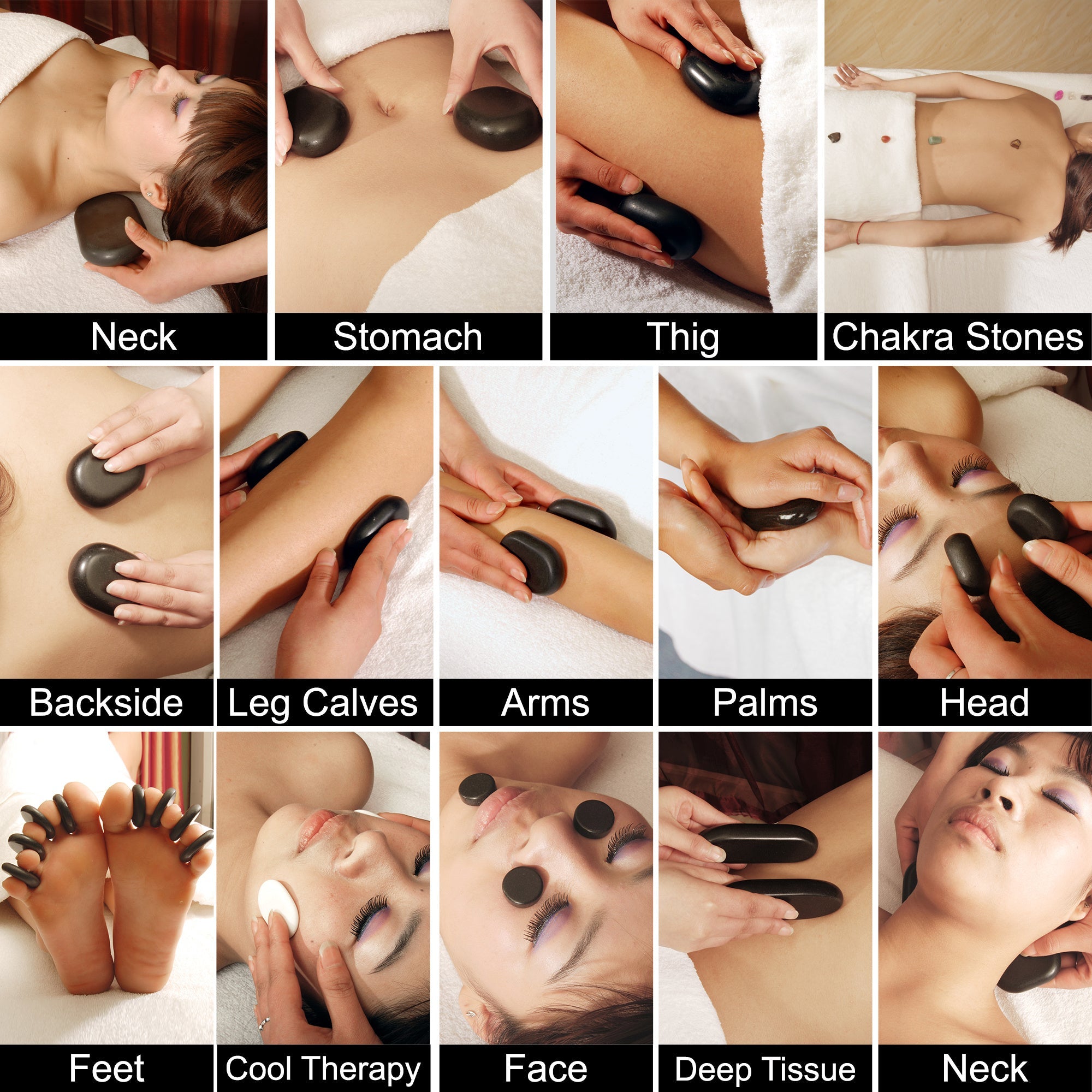 luxe 70-delige hotstone-set
