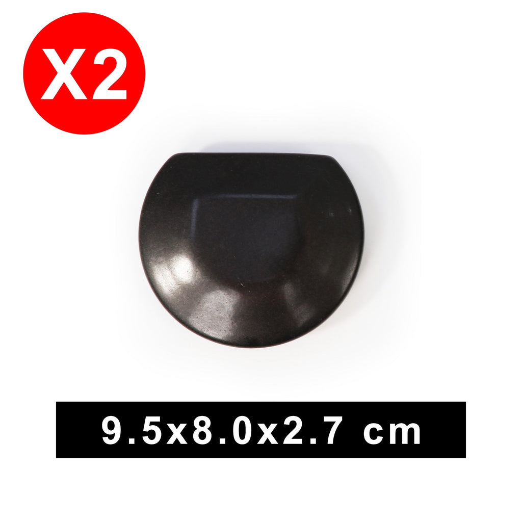 Master Massage basaltstenen 3/4 rond voor hotstone Gua Sha-stenen, verpakking met 2 stuks