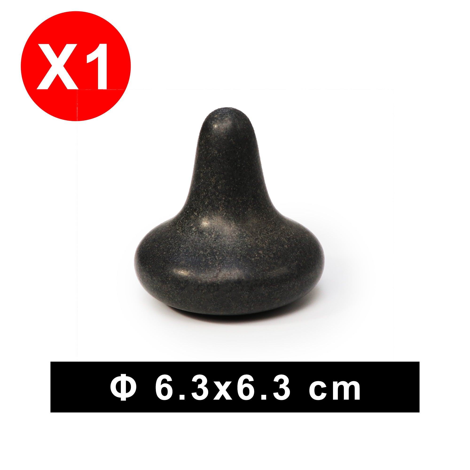 Master Massage paddenstoelvormige basaltsteen voor hotstonemassage triggerpoint-tool 1 st.