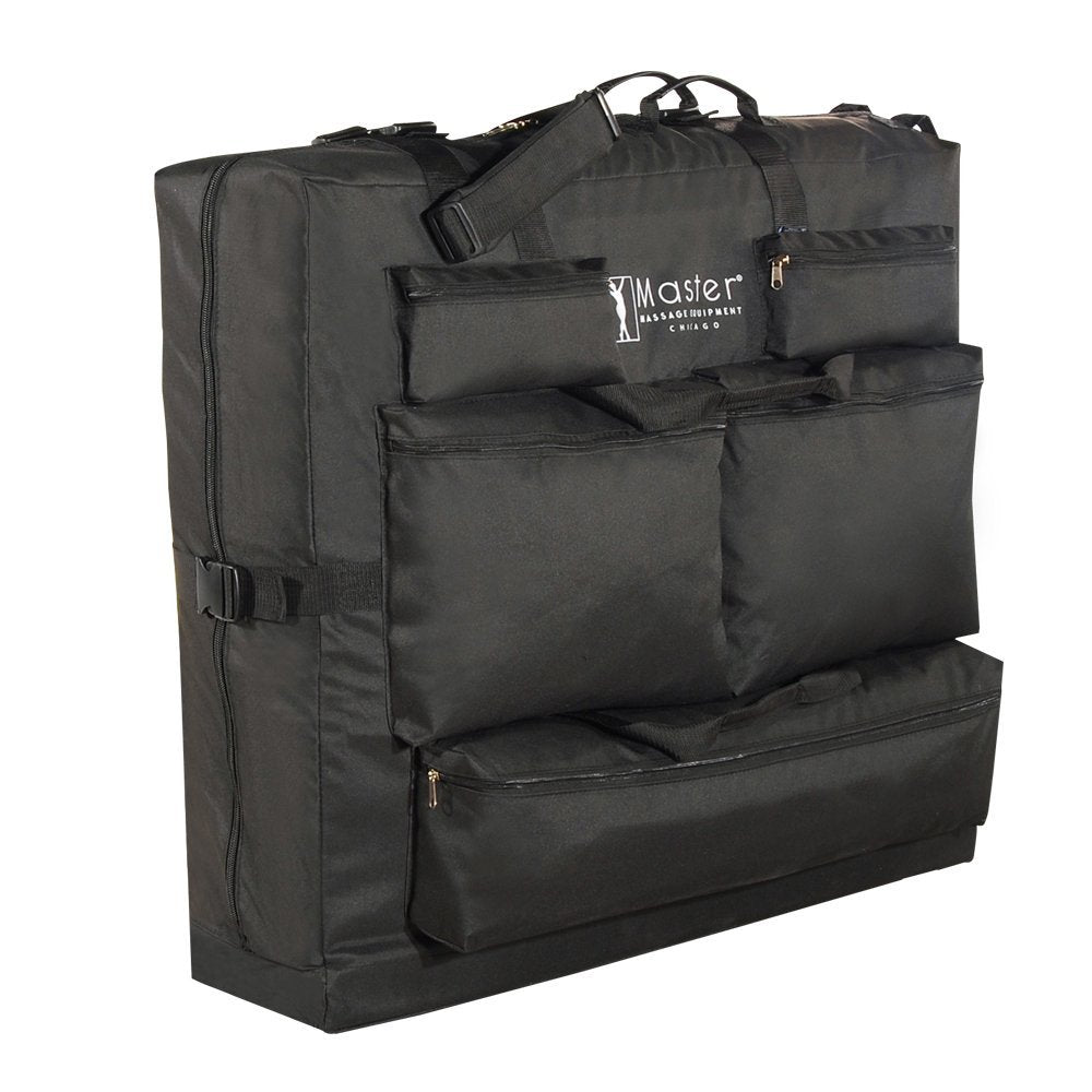 Master Massage transporttas met schouderriem zonder wielen voor massagetafels van 64cm~79cm, nylon, voor nog eenvoudiger vervoer - zwart