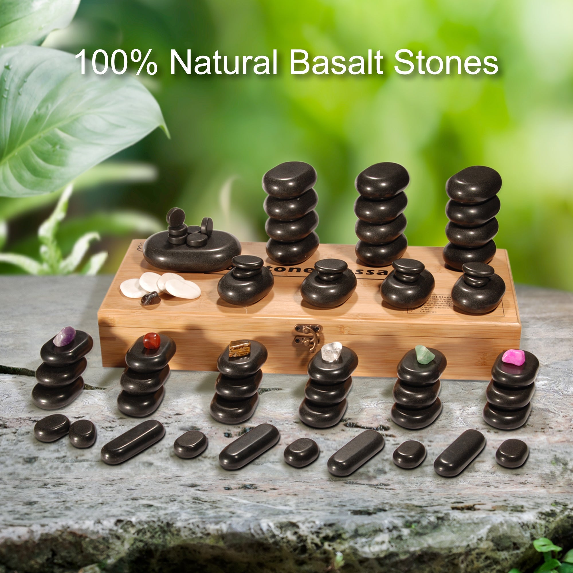 luxe 70-delige hotstone-set