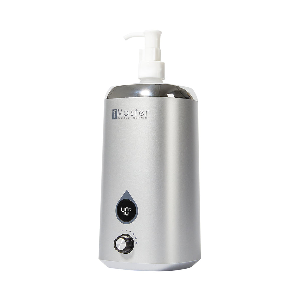 Master Massage Gen-II olieflessenwarmer met temperatuurregelaar en led-display voor massageolie en lotion incl. doseerfles