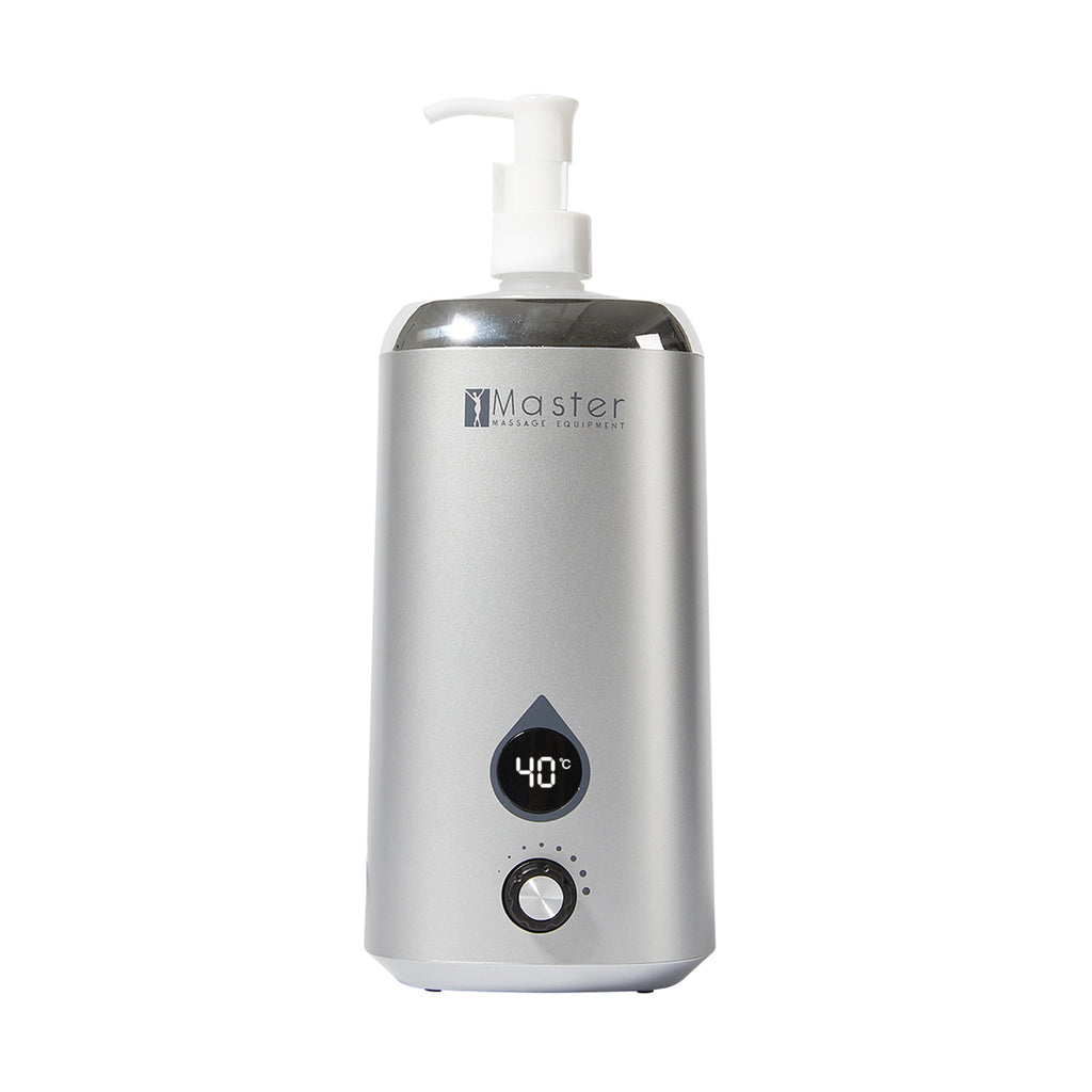 Master Massage Gen-II olieflessenwarmer met temperatuurregelaar en led-display voor massageolie en lotion incl. doseerfles