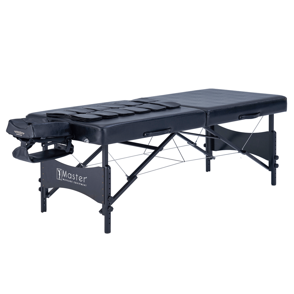Master Massage 76 cm Monaco Airwave draagbare massagetherapietafel voor stretching van het hele lichaam.