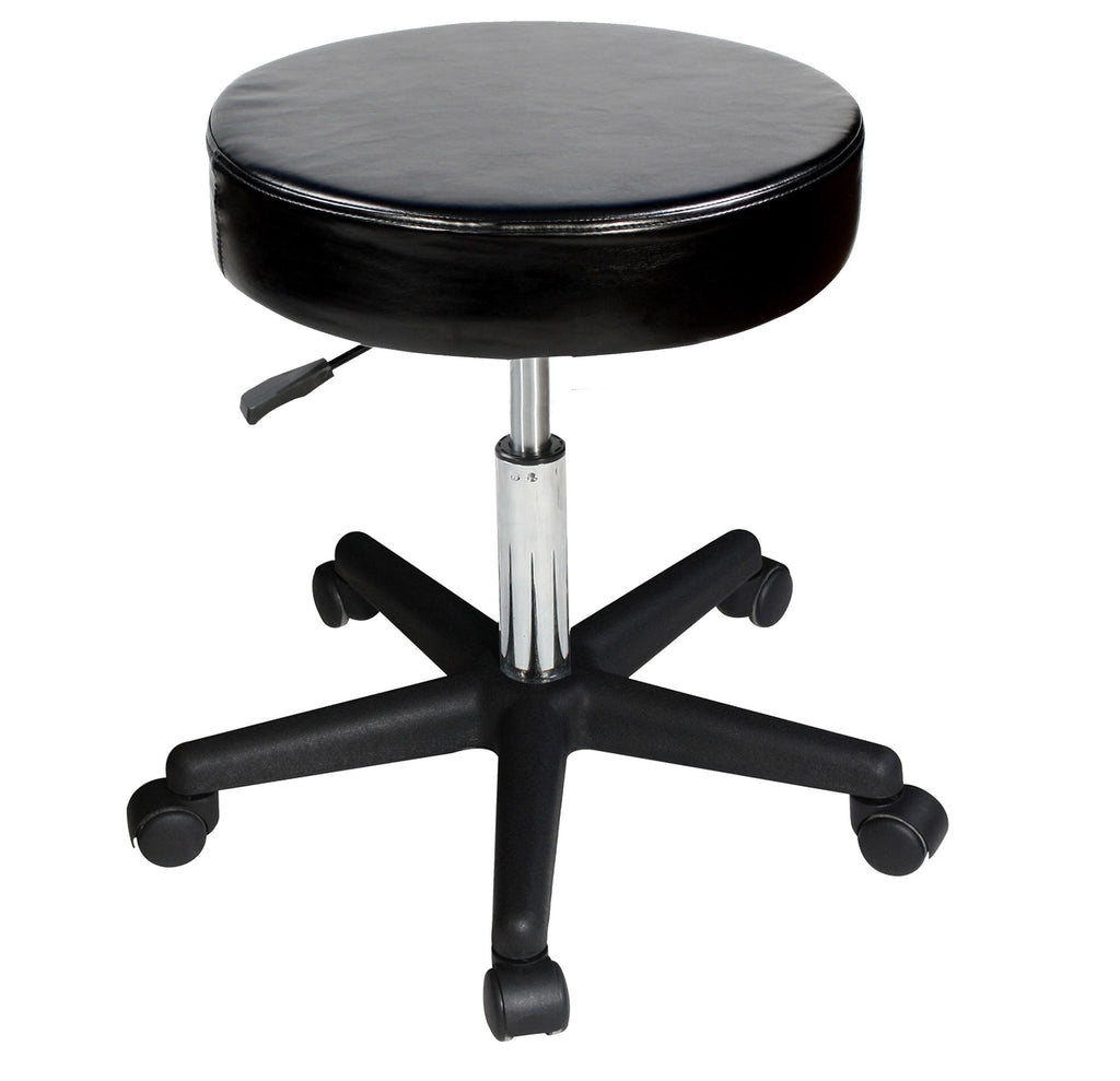 Master Massage Non-Costco™ Glider rolkruk, draaikruk voor praktijk, schoonheidssalonkruk, draaibaar - zwart