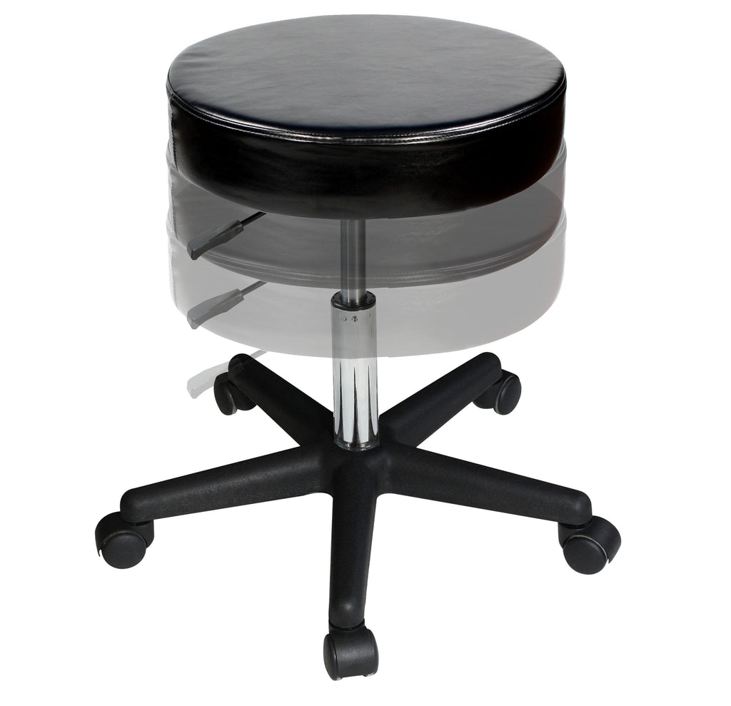 Master Massage Non-Costco™ Glider rolkruk, draaikruk voor praktijk, schoonheidssalonkruk, draaibaar - zwart