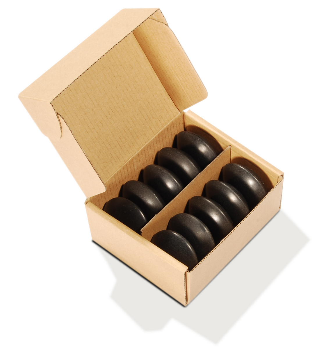 Master Massage basaltsteen in Maltezer vorm voor hotstone-massage, verpakking van 10 stuks