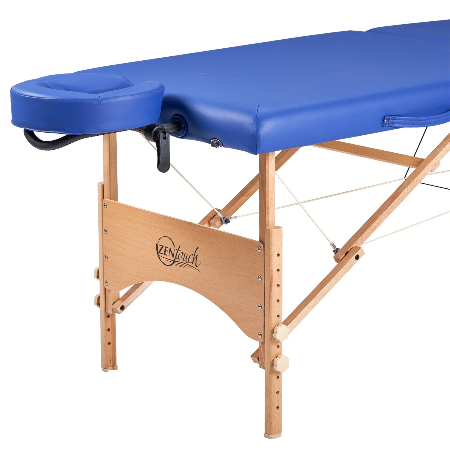 Master Massage 69cm Brady™ mobiele massagetafel met inklapbaar houten onderstel - hemelsblauw