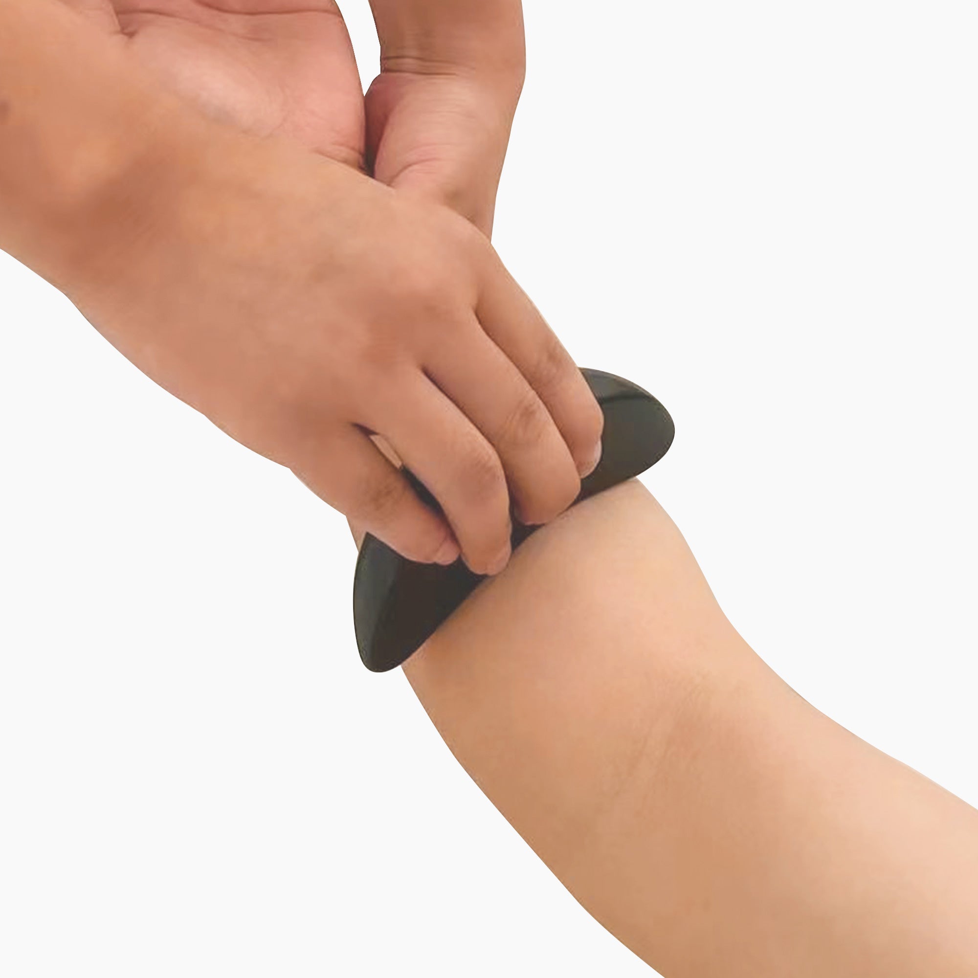 Master Massage halvemaanvormige basaltsteen voor hotstonemassages, set van 2