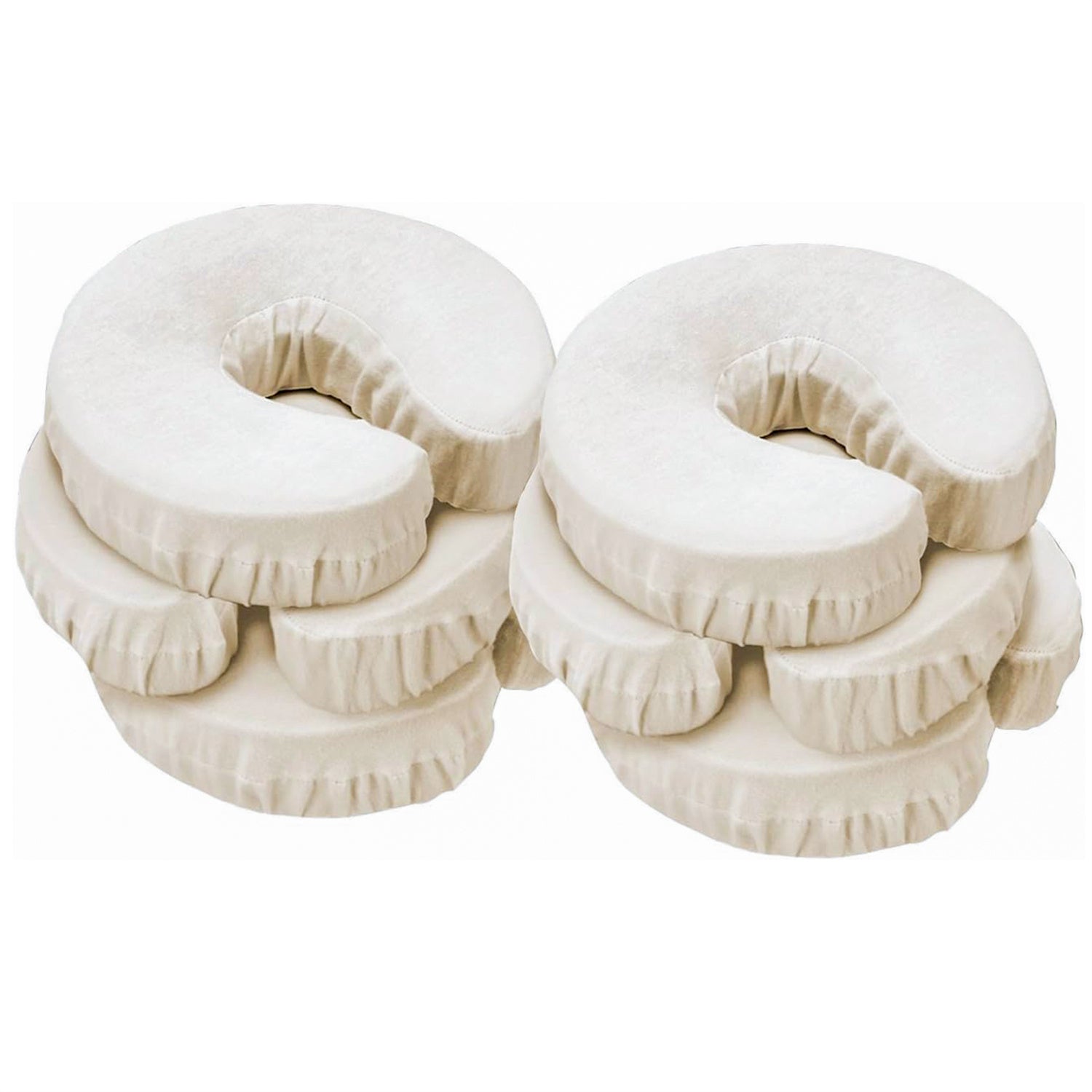 Master Massage 6 x overtrekken voor hoofdsteunkussen 100% katoen wasbaar 6-pack naturel