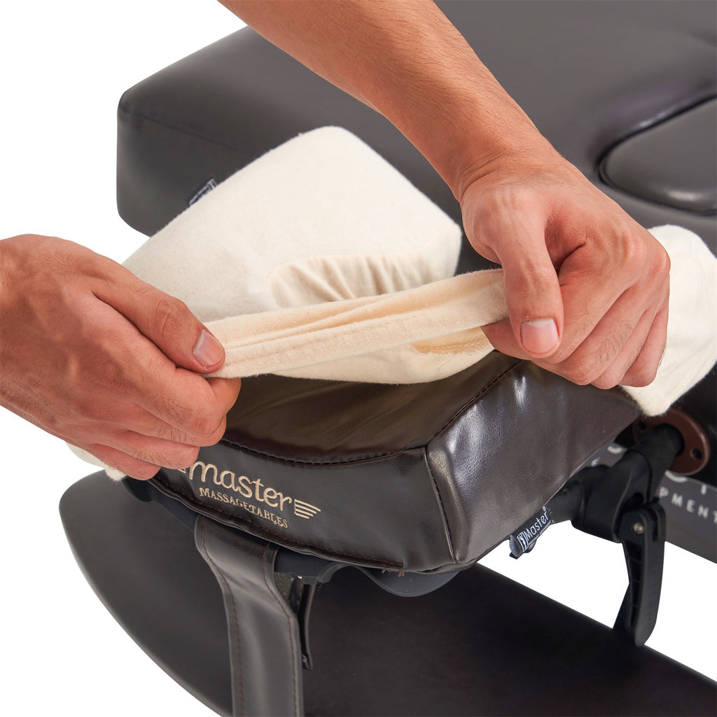 Master Massage 6 x overtrekken voor hoofdsteunkussen 100% katoen wasbaar 6-pack naturel
