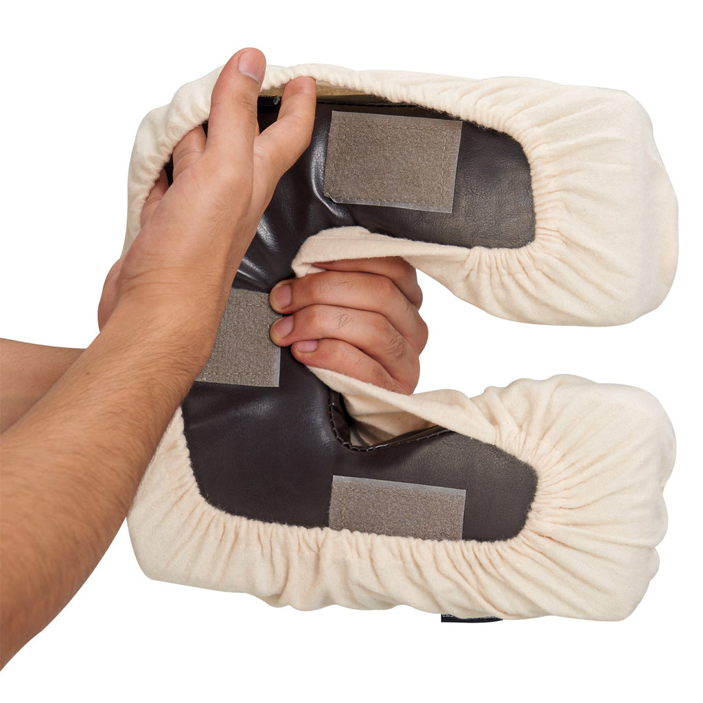 Master Massage 6 x overtrekken voor hoofdsteunkussen 100% katoen wasbaar 6-pack naturel