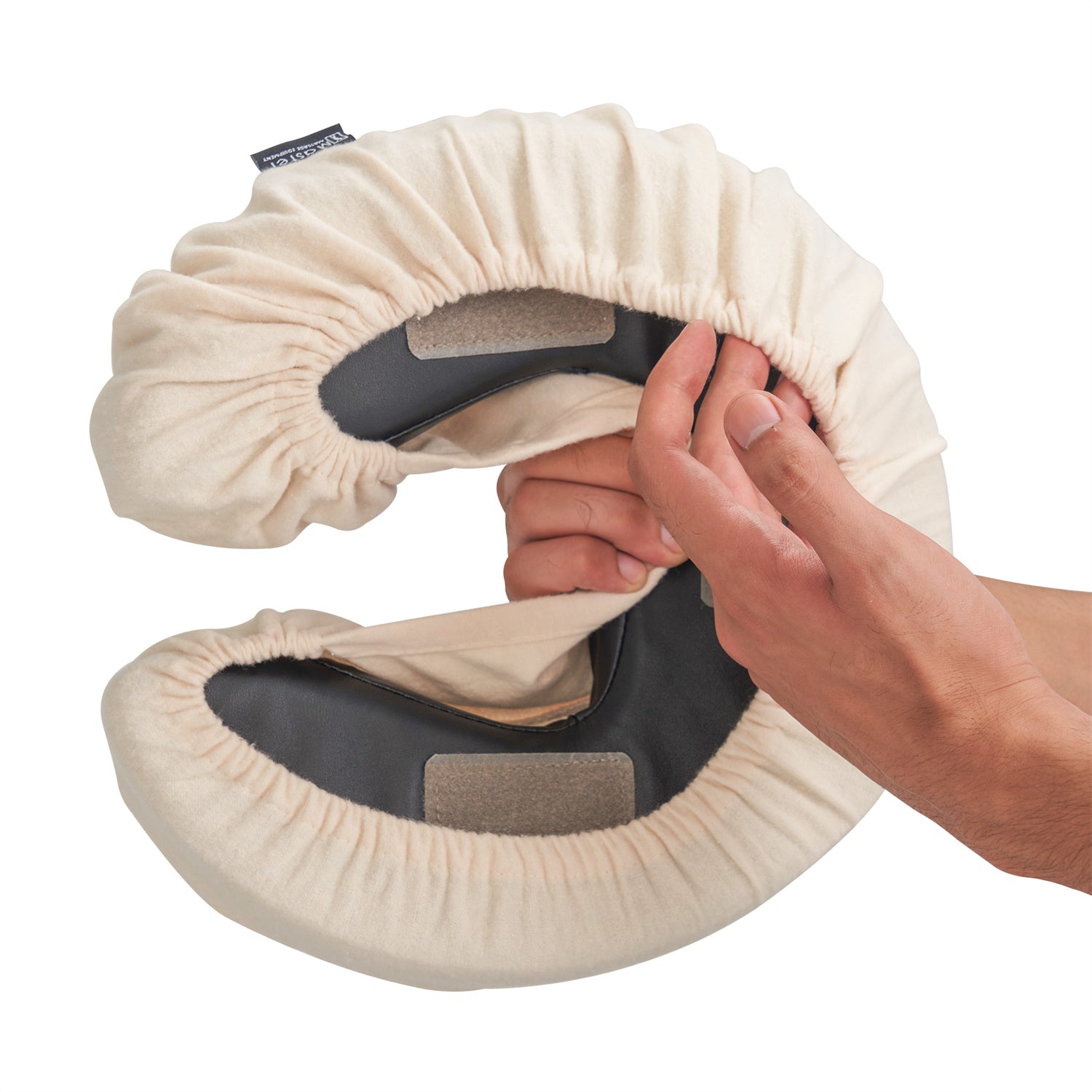 Master Massage 6 x overtrekken voor hoofdsteunkussen 100% katoen wasbaar 6-pack naturel