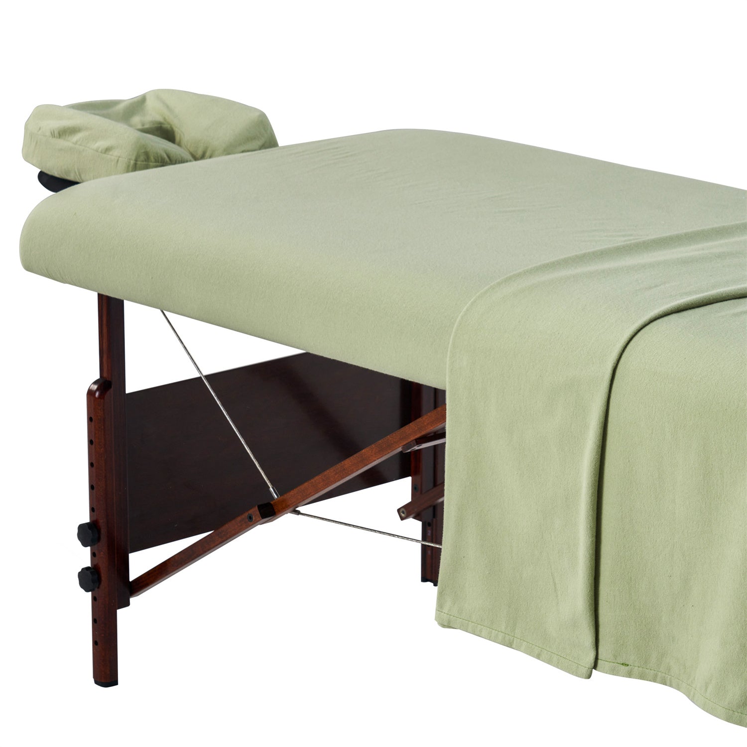 Master Massage flanellen 3-delige set hoeslaken, laken en kussensloop voor massagetafel, salon, katoen - lila