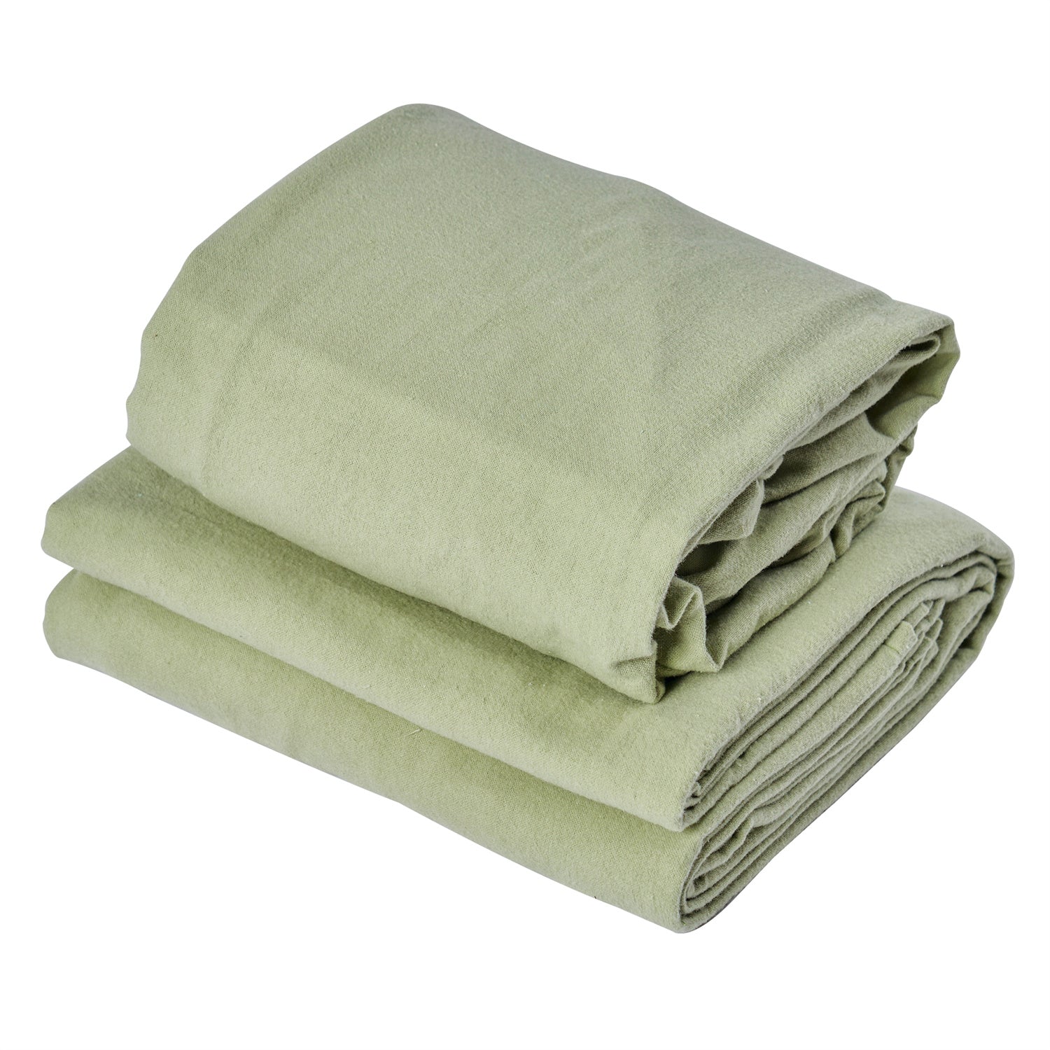 Master Massage flanellen 3-delige set: hoeslaken, laken en kussensloop voor massagetafel in de salon, katoen - mint