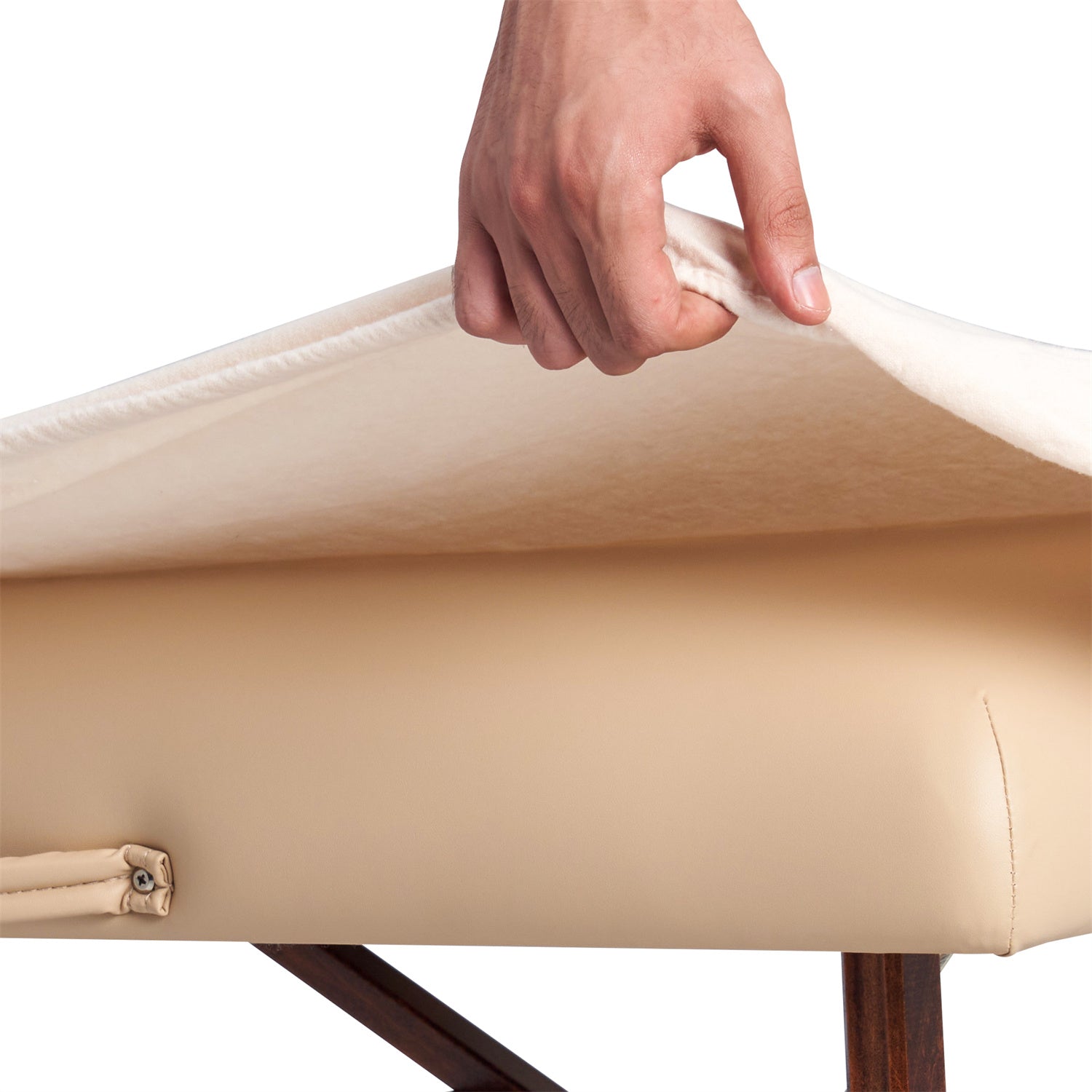 Master Massage flanellen 3-delige set met hoeslaken, laken en kussensloop voor massagetafel, katoen voor salon - donkerbruin