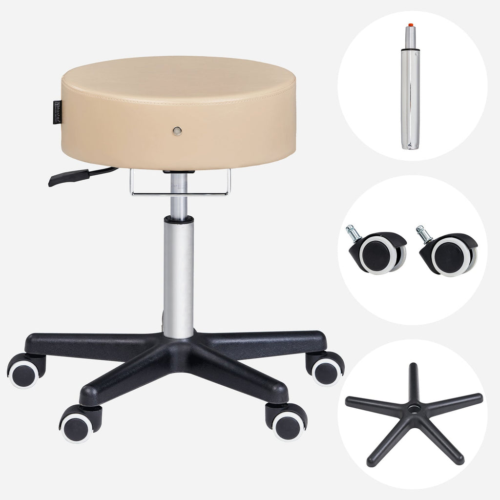 Master Massage Costco™ glijdende rolkruk draaikruk cosmetische kruk beige