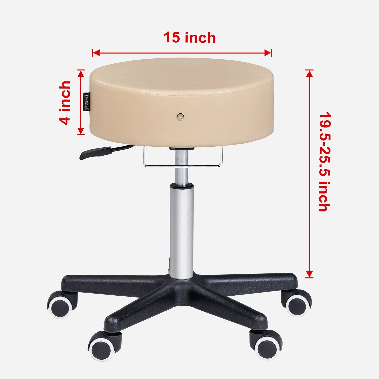 Master Massage Costco™ glijdende rolkruk draaikruk cosmetische kruk beige