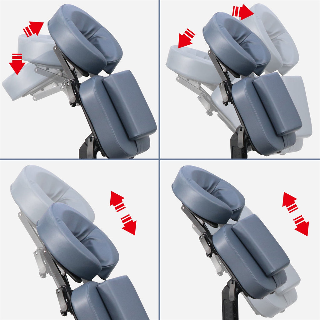 Master Massage Gymlane mobiele massagestoel inklapbaar koningsblauw