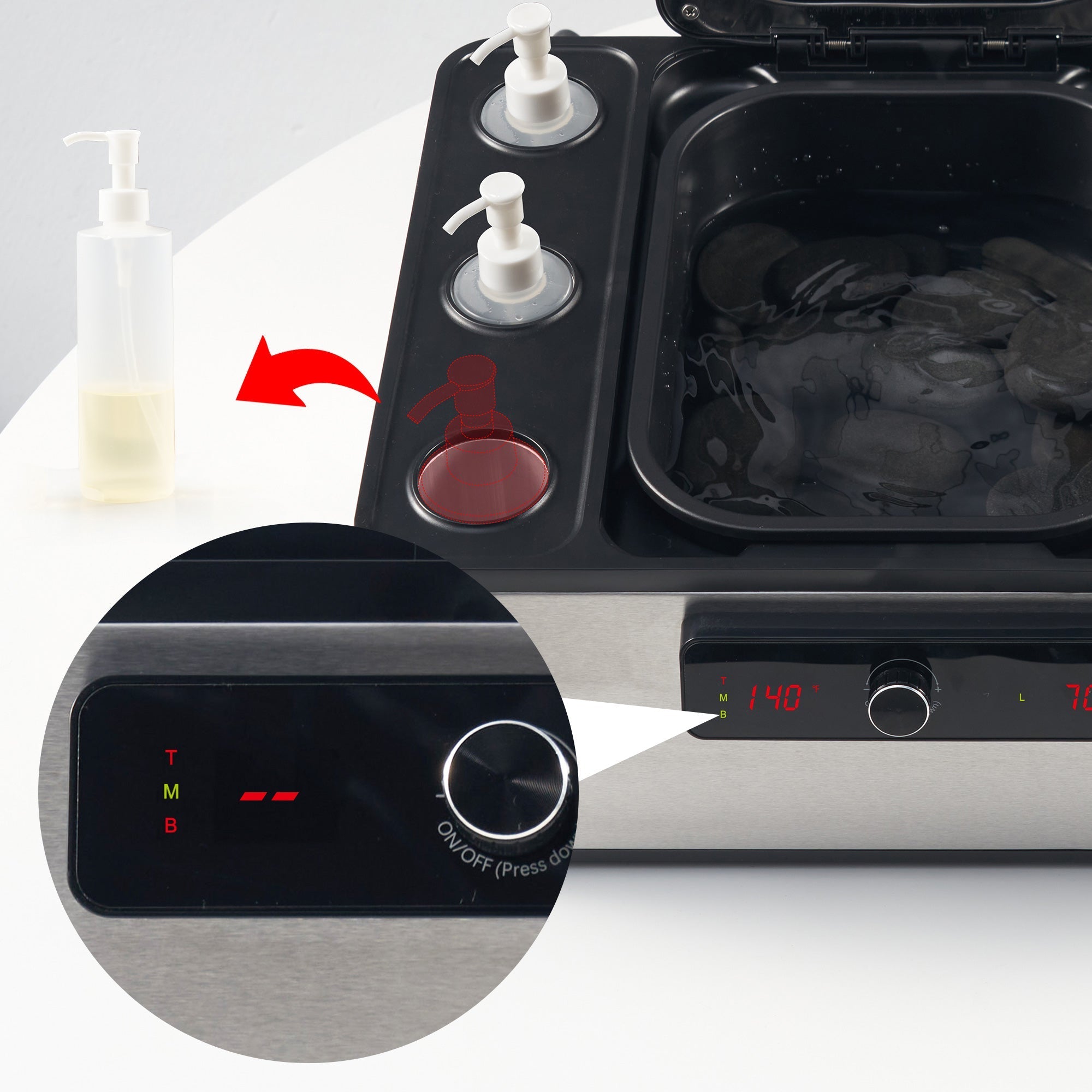 Massagesteen massageolie verwarmen flessenwarmer wellnessmassage Thaise massage lotionverwarmer doseerapparaat verwarmbare massageolieverwarmer voor massagetherapie lotionverwarmer glijmiddelverwarmer massageolieverwarmer olieverwarmer voor massage oliën voor ontspannende massages spa verwarmende massageolie massageolie massageoliën massagelotion massagecrème massageolie massagegel lotionverwarmer glijmiddelverwarmer lichaamsmassageolie