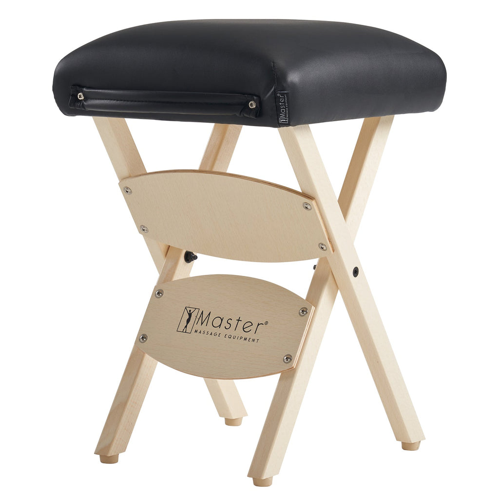 Master Massage mobiele inklapbare kruk inklapstoel cosmetische kruk - zwart