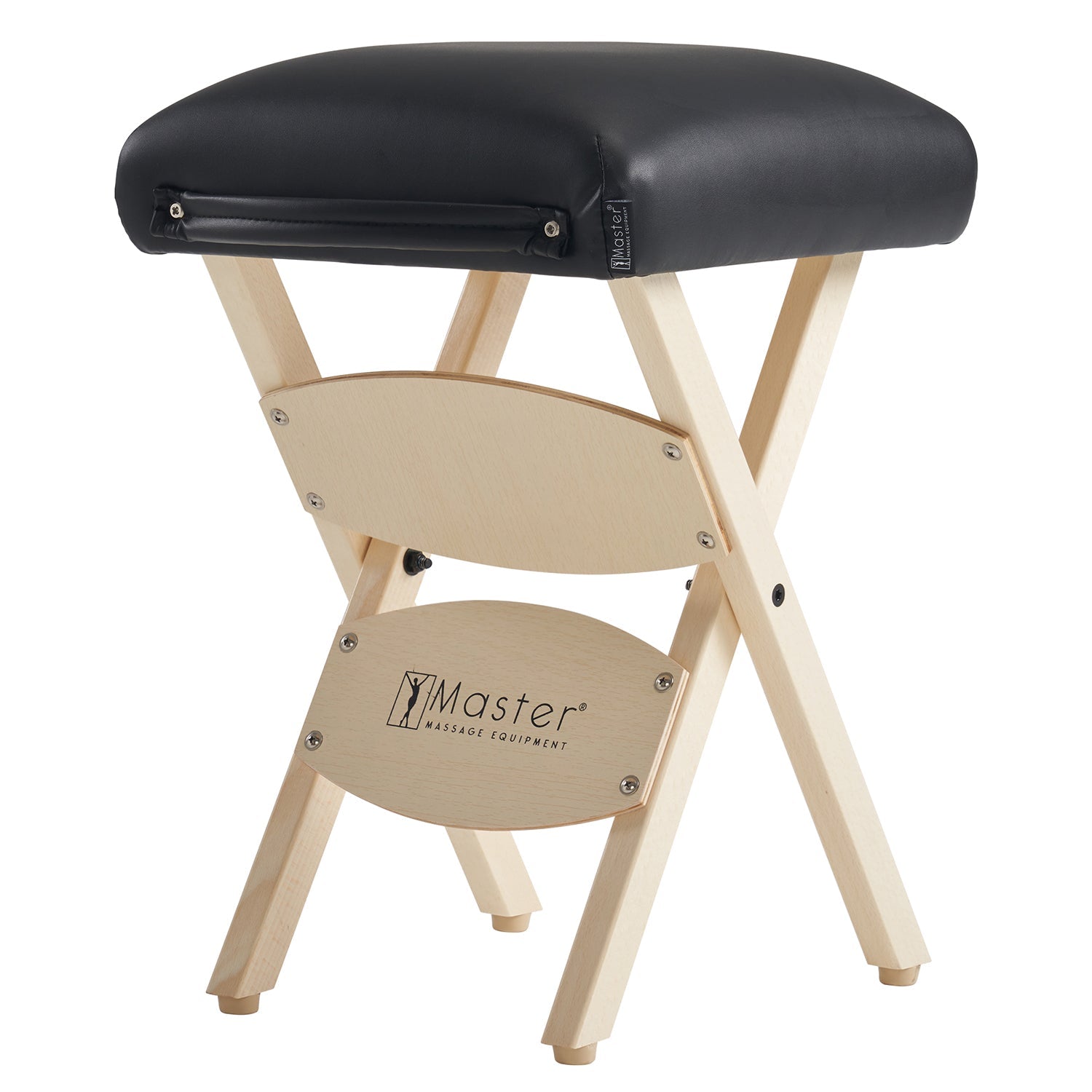 Master Massage mobiele inklapbare kruk inklapstoel cosmetische kruk - zwart