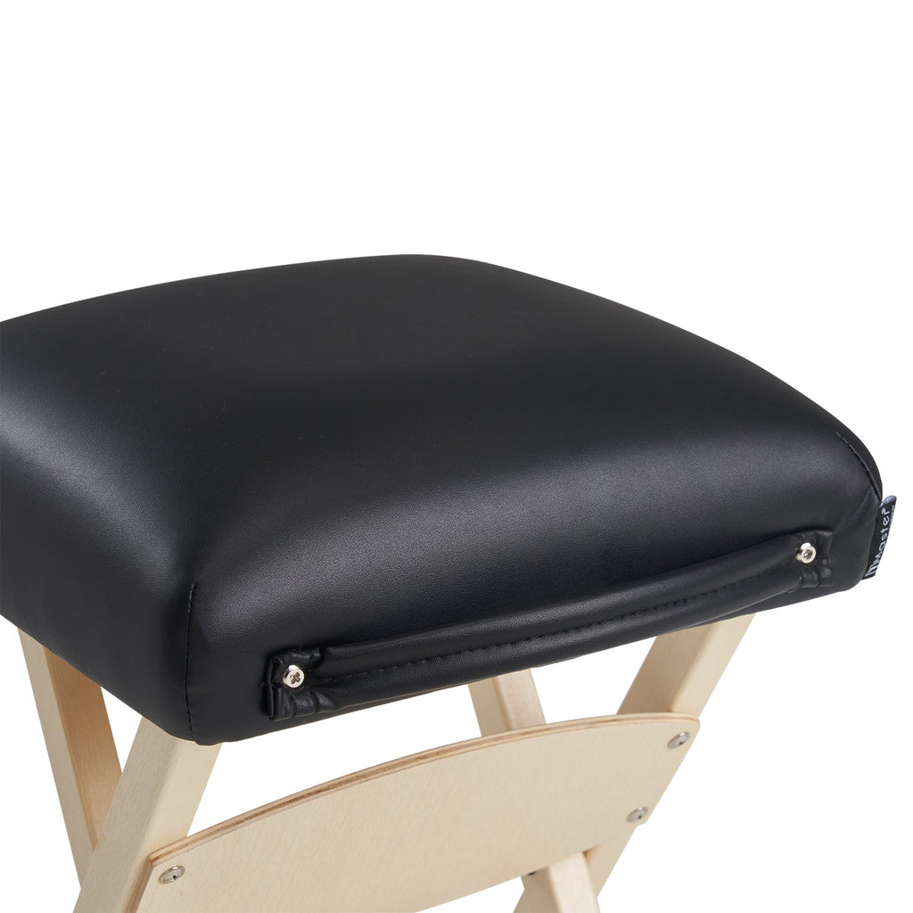 Master Massage mobiele inklapbare kruk inklapstoel cosmetische kruk - zwart