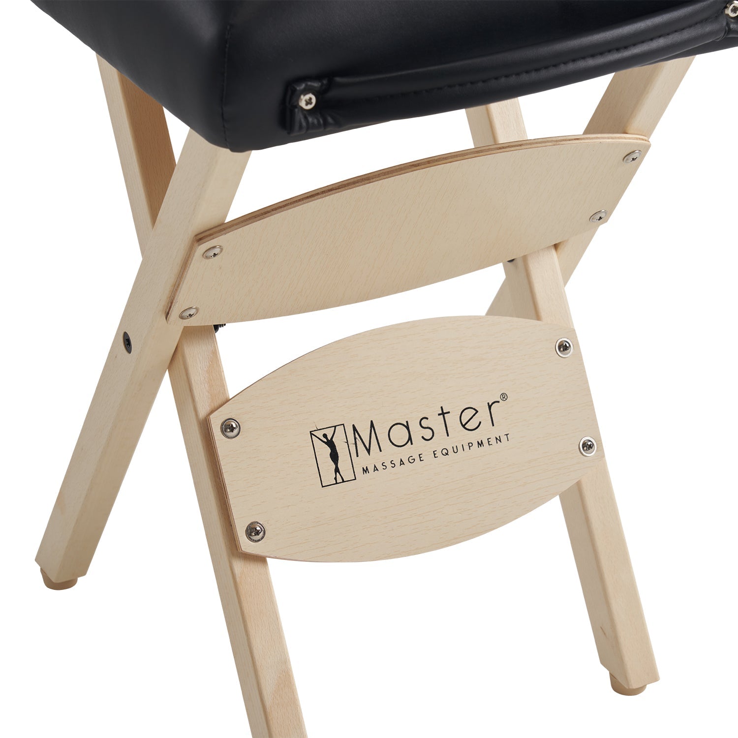 Master Massage mobiele inklapbare kruk inklapstoel cosmetische kruk - zwart