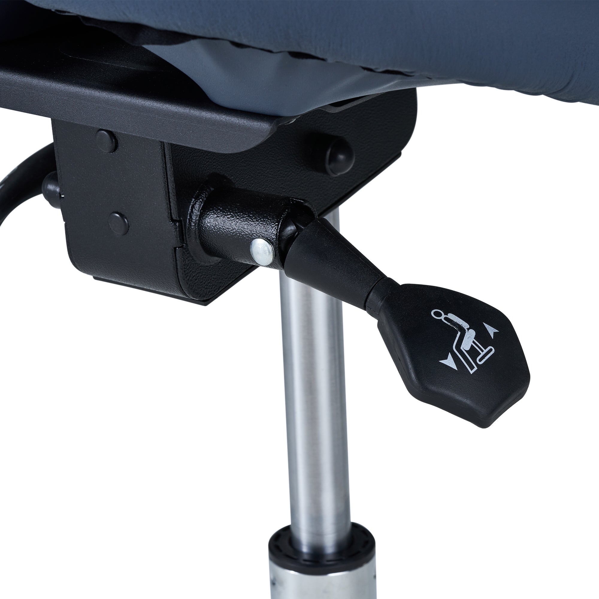 Master Massage Berkeley™ ergonomische zadelkruk op wielen met gesplitste zitting, in hoogte verstelbaar, met twee kantelopties, koningsblauw