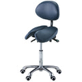 Master Massage Berkeley™ zadelkruk rolkruk met rugleuning in split-seat-stijl met twee kantelopties koningsblauw