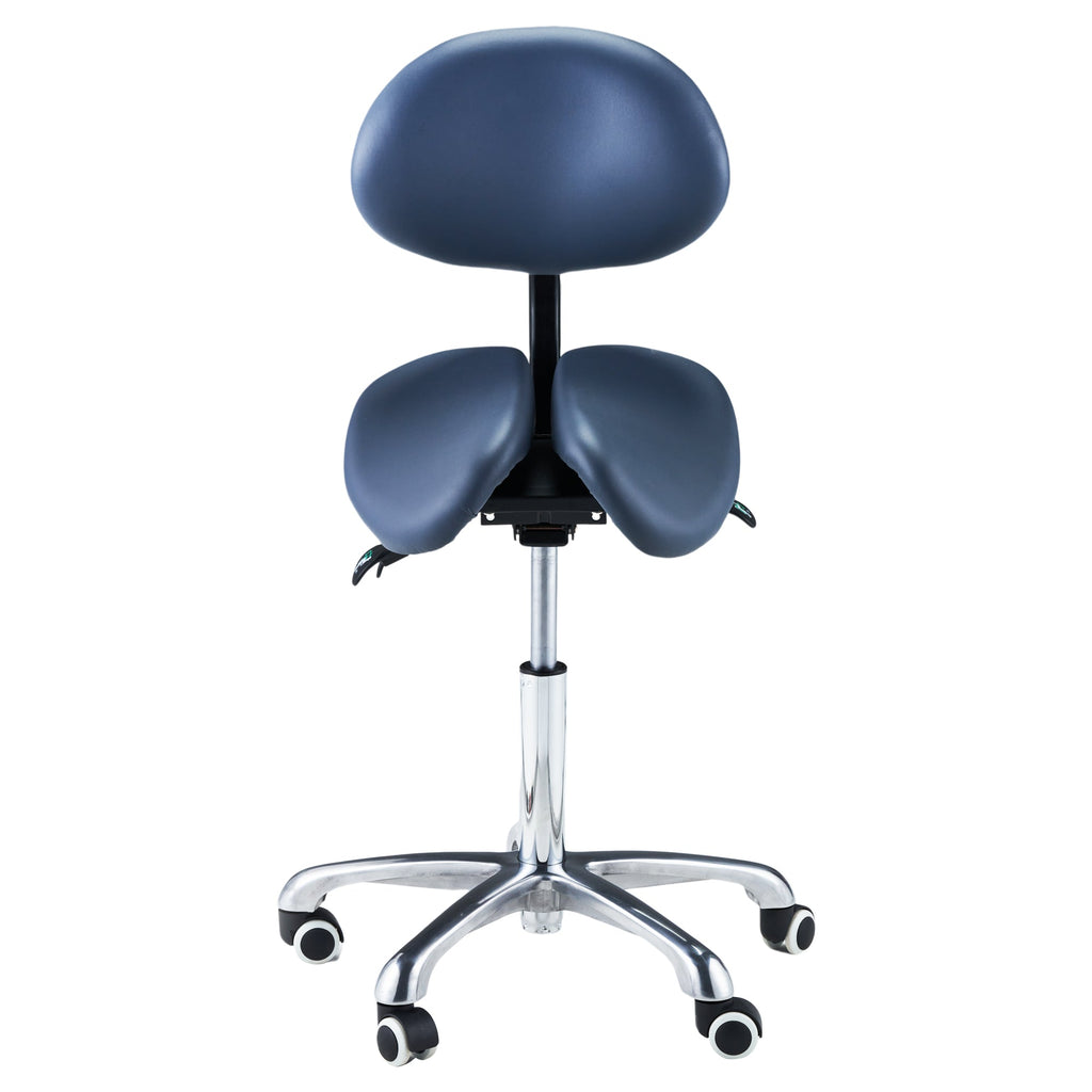 Master Massage Berkeley™ zadelkruk rolkruk met rugleuning in split-seat-stijl met twee kantelopties koningsblauw