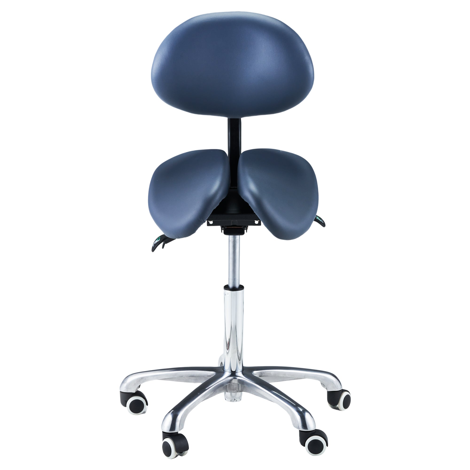 Master Massage Berkeley™ zadelkruk rolkruk met rugleuning in split-seat-stijl met twee kantelopties koningsblauw