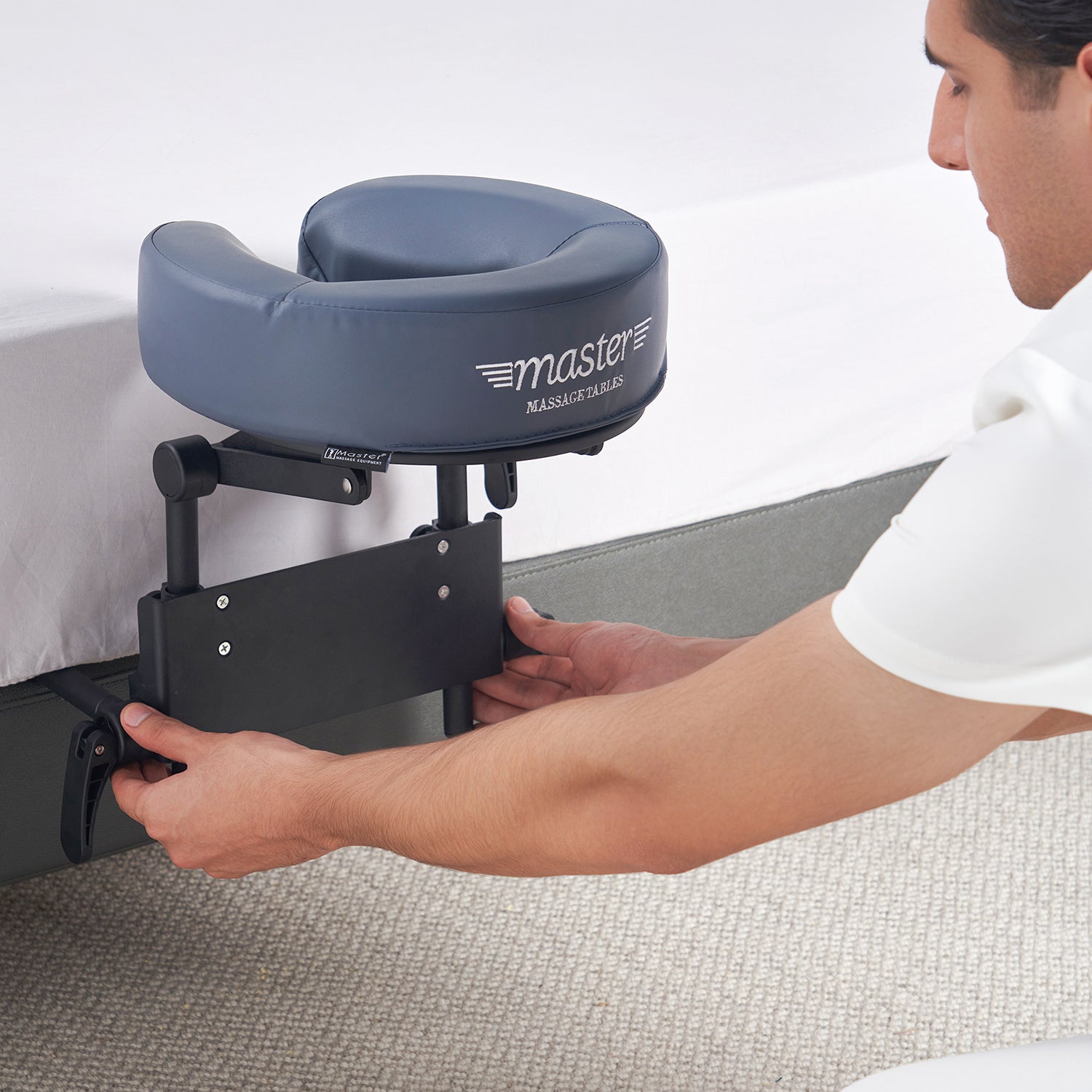 Master Massage hoofdsteun met frame, opzetstuk voor hoofdondersteuning, accessoire voor massage op matras / bed thuis